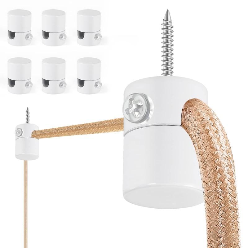 Adcssynd 6 Pack Upgrade Version Ceiling Hooks for Hanging Lights,
