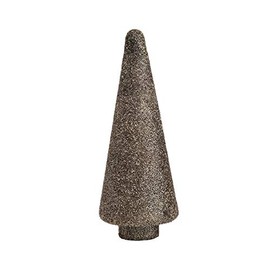 Creative Co-Op 4-3/4" Round x 12-1/4"H Glass Tree w/Seed Beads, Oxidized Pewter Finish Figures and Figurines, Multi