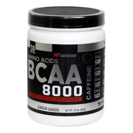 Aminoácidos Bcaa 8000 Cafeína 30 Servicios Nt Nutrition Sabor Sandía                                                                                  