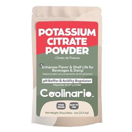 Coolinario Potassium Citrate Powder (4 Oz) pH Buffer & Acidity Regulator for Beverages & Dairy | Enhances Flavor & Shelf Life | Perfect for Sports Drinks, Cheese & Jams | Food Grade