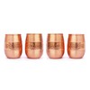 ANCIENTIMPEX 4 x Pure Copper Tumblers (99.74%) Hammered for Ayurveda