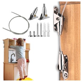 XP Design, Fall Prevention, Furniture Fixing, Size Adjustment, Wire, Hardware, Earthquakeproof Hardware, Earthquake-Proof Stopper, 440.1 lbs (200 kg), Load Capacity, Earthquake Countermeasure,