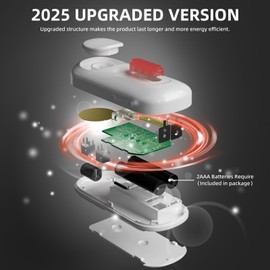 Satisure Door Alarms for Kids Safety, 2 in 1 Alarm & Chime with Remote, Window/Pool Alarms for Home Security, Sliding Glass Doors, Wireless Alarm for Home Hotel(2 Pack, White)