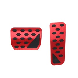 HOPESPANNER 2Pcs Auto Foot Pedals Pads Foot Accelerator Pedal Brake Pedal Covers for Jeep Grand Cherokee 2022-2025 Aluminum Alloy Red