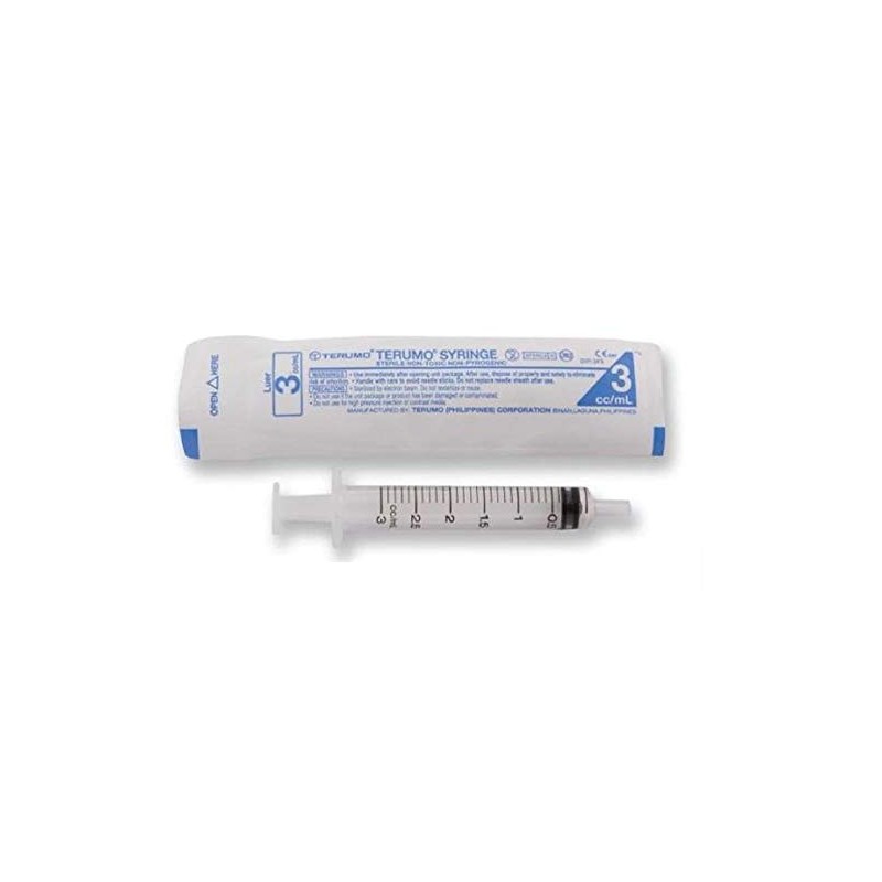 100pcs/box, 3mL Disposable Terumo Syringes Luer Slip Hypodermic without Needle