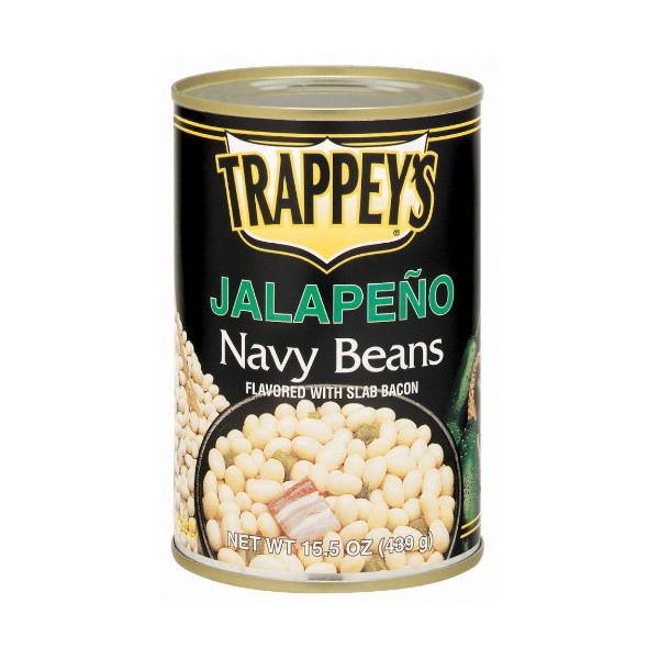 Trappey's Navy Beans With Jalapeno, 15.5000-Ounce (Pack of 6)