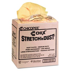 Chicopee Stretch'n Dust 0416 Medium Duty Dust Cloth, Yellow/Orange 24-Inch x 24-Inch (100 Count, 5 bags of 20)