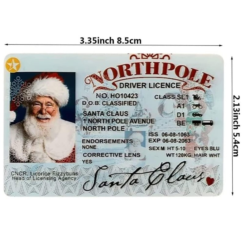Santa's Lost Driving Licences,Christmas Eve Key Box Gift Xmas Tree