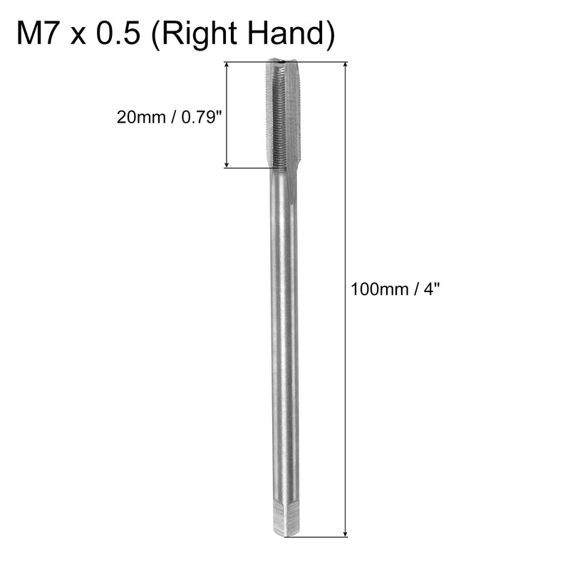 QUARKZMAN Metric Tap M7 x 0.5 H2 100mm Extra Long