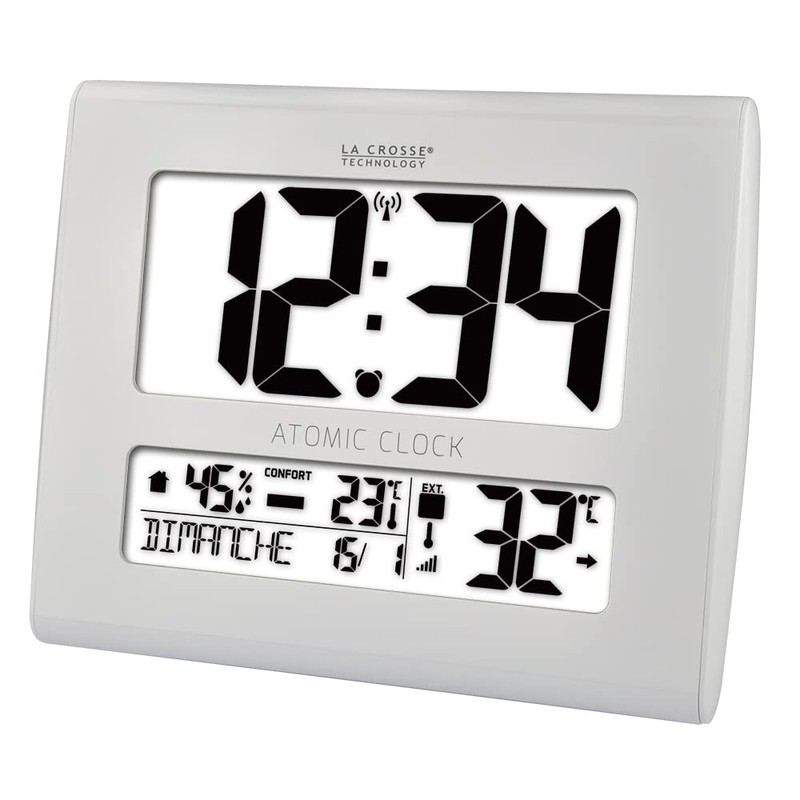 LA CROSSE TECHNOLOGY WS 8020 WHI Wall Clock with Temperature
