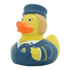 Rubber Duck Stewardess, Duck, Rubber Duck, Rubber Duck Squeaker Duck - Collectable rubber duck bath toy, Lilalu 2045