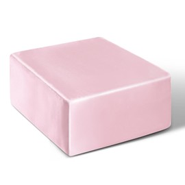 P Pothuiny Pink Cube Pillowcase Cover, Square Satin With Hidden Zipper, 12"x12"x5.5" (ONLY Case)