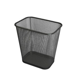 YBM HOME Mesh Wastebasket Trash Can for Home and Office Workspace, Metal Office Trash Can Rectangular-Shaped, 3.5 Gallon (6 Pack), Black 1103s