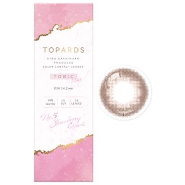 [ 指原莉乃 プロデュース カラコン ] 乱視用 TOPARDS (トパーズ) ワンデー 10枚入り ストロベリークォーツ (CYL) -0.75 (AX) 180°（度あり）[-5.00]