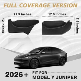 BestEvMod 4PCS Door Organizer Tray Compatible with 2026 Model Y Juniper Refresh Accessories Anti-Slip Easy to Clean Set of 4 Front & Rear Door Side Pocket Storage Box Insert Tray (Full-Wrap)