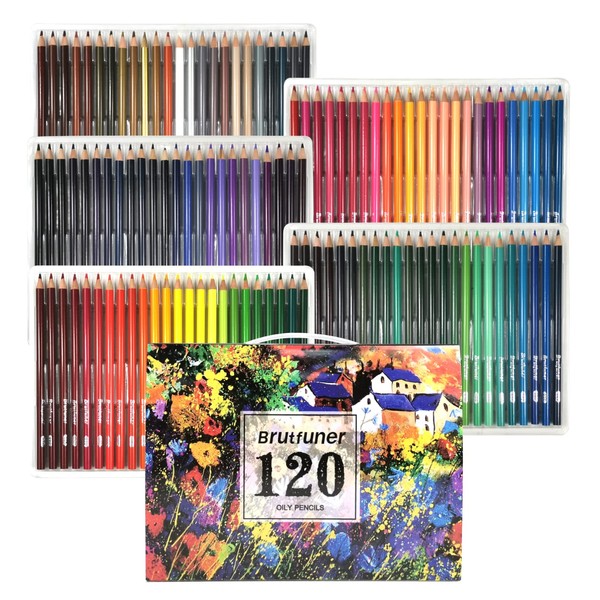 120 Colored Pencils Set for Children & Adults Coloring Books, Artist Drawing, Sketching, Crafting