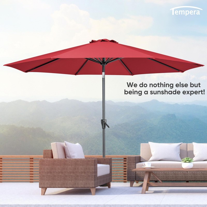 Tempera 7.5ft Patio Market Outdoor Table Umbrella with Push Button