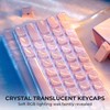 HITIME XVX Keycaps, Cute Pink Crystal Jelly Keycaps 75 65