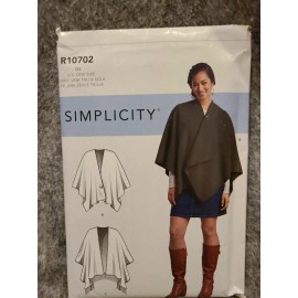 Simplicity Sewing Pattern Plus Size Womens Poncho Wrap One Size Fits Most Simplicity R10702