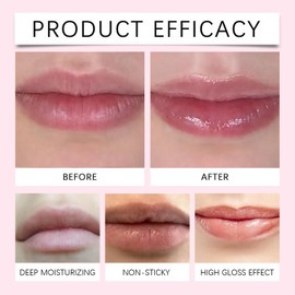 2PCS Lip Plumper Gloss for Fuller Lips,Plump/ify Lip Oil Plumper,Moisturizing Plumping Lip,Natural Lips Plumping Serums,Natural Lips Plum-ping Serums,Lip Oils,Li-p Plum-ping Serum