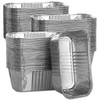 MOACOCK 100 Pack 1Lb Aluminum Mini Loaf Baking Pans, 6”