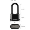 CINCINNO Weatherproof 4 Digit Combination Lock, Heavy Duty Combo Lock