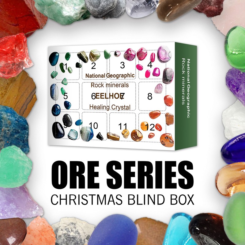 Healing Stones Advent Calendar 24 Grids Improve Creativity Christmas Advent