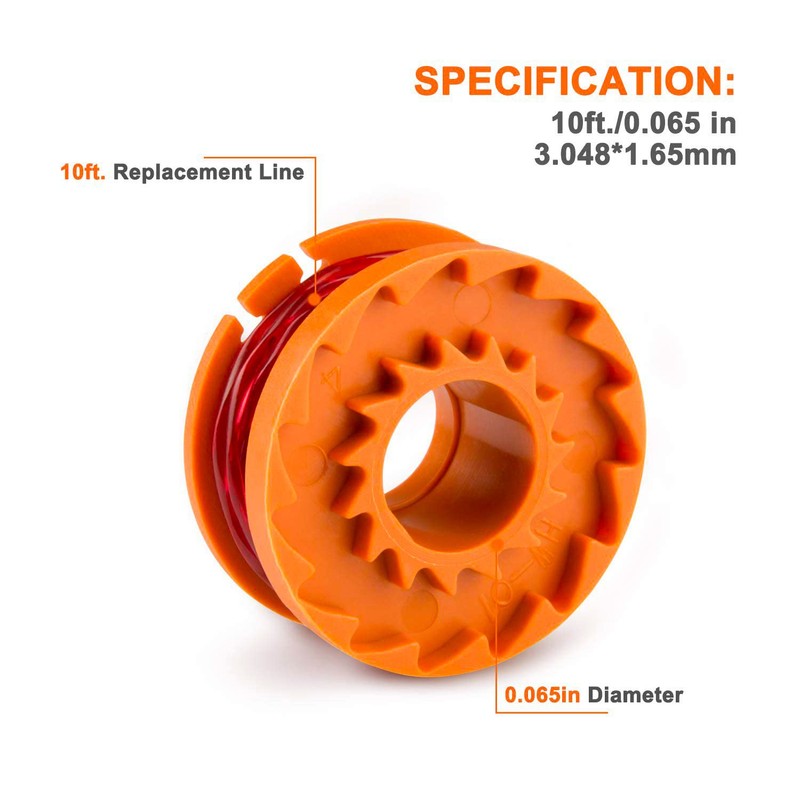 Worx Strimmer Spool Lawn Mower with 4 Pcs Spool Lawn