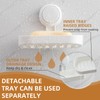 LEVERLOC Soap Dish Holder for Shower Suction Cup Wall Mounted