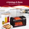 Elite Gourmet EHD-051BX Hot Dog Toaster Oven, 30-Min Timer, Stainless