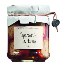 Cascina San Giovanni Peperoncini farciti al tonno, cherry peppers with tuna filling
