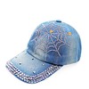 Topstyle Jeans Cap in Vintage Style with Star and Rhinestones,