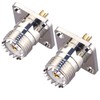 2pcs SO239 UHF Female 4 Hole Connector, PL259 Chassis Mount