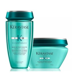KERASTASE Resistance Kit Fortalecedor para Cabello Débil y Quebradizo | Shampoo Bain Extentioniste 250 ml + Mascarilla Capilar Masque Extentioniste 200 ml | Tratamiento de Fortalecimiento, Crecimiento y Prevención de la Caída del Cabello