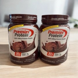 2X Premier Protein Powder Chocolate Milkshake 30g Protein 24.5oz EXP 03/19/2026