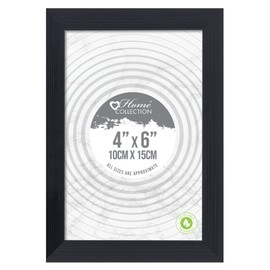 Design Group Black Ribbed Design Freestanding Wall Mount Picture Photo Frame 4 x 6''