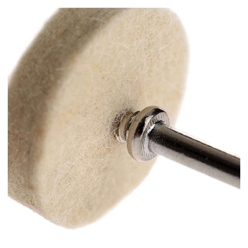 Dophee 50Pcs 25mm Wool Felt Polishing Buffing Pad Wheel w