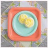 Trimming Shop 9" Heavy Duty Square Dessert Plates White Disposable