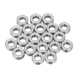 uxcell 20pcs MR105ZZ Miniature Deep Groove Ball Bearings 5x10x4mm Double Shielded Bearings for Electric Motor, Home Appliances, Garden Machinery, P6 (ABEC 3)