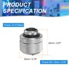 sourcing map 2pcs Water Cooling Adapter G1/4" Thread to 10mm