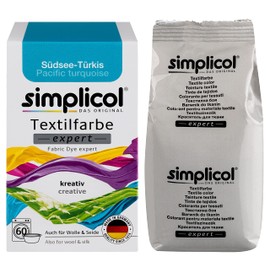 simplicol expert fabric paint for washing machine or manual colouring: Tie Dye, Recolour, and Restore Your Fabrics and Clothes - South Sea Turquoise