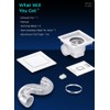 LANMEL Bathroom Exhaust Fan without Light, 10" Panel Bathroom Ceiling