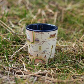Xplorer Maps Texas State Map Ceramic Shot Glass, BPA-Free - For Office, Home, Gift, Party - Durable and holds 1.5 oz Liquid