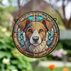 Image Industry Jack Russell Stained Glass Effect Suncatcher - Garden