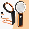 KIBTOY Magnifying Glass with Light and Stand, Foldable Handheld Magnifying