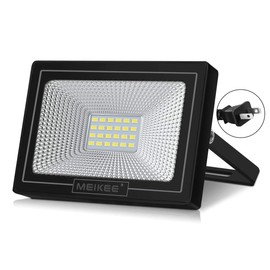 MEIKEE LED Floodlight, 20 W, Daylight Color, Work Light, 6,500 K, 2,000 LM, Sign Light, Fish Luring Light, Parking Lot Light, Night IP66 Waterproof, For Marine Use, 50,000 Hours Lifespan, Facility Lighting Fixture, Street Light Fixtures (PSE Certified, 3