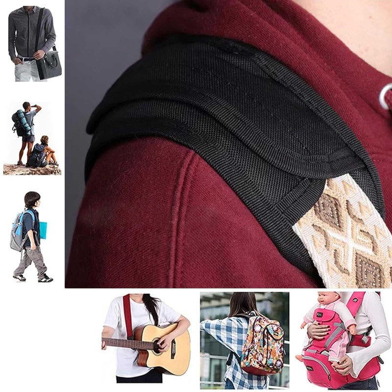 Black Universal Shoulder Strap Pads Replacement Shoulder Pad Air Cushion