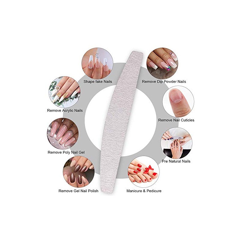 GeekerChip Professional Nail Files (15 Pcs), Professional Nail Files 100/180