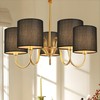 Lampwell Tina Black Clip-on Chandelier Lamp Shades Set of 6,