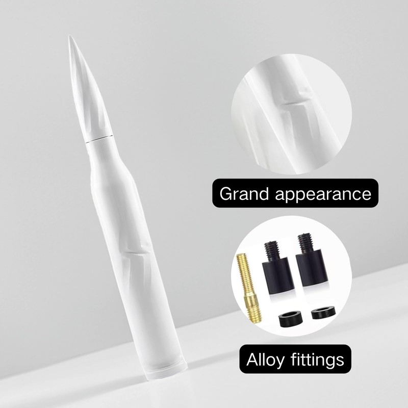 Medduw 5.5 inch White Bullet Antenna Replacement for Ford F150